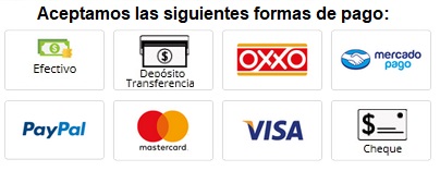Formas de pago aceptadas